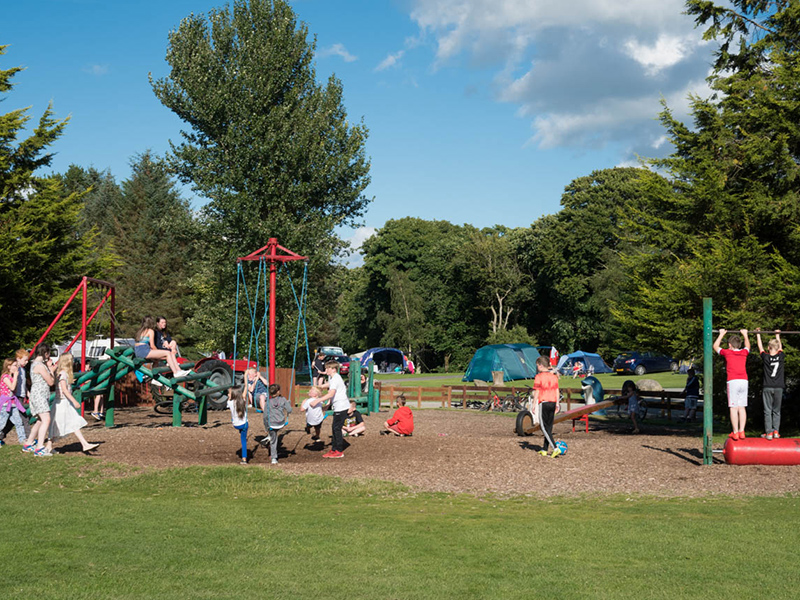 We have two outdoor children’s play areas for the kids to enjoy